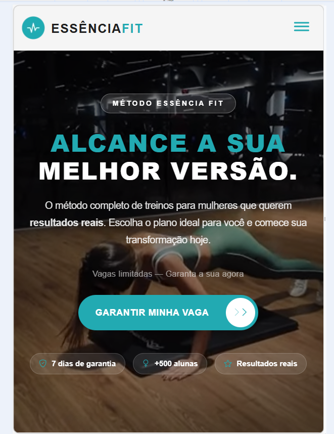Sistema web Site para Produtos Fitness